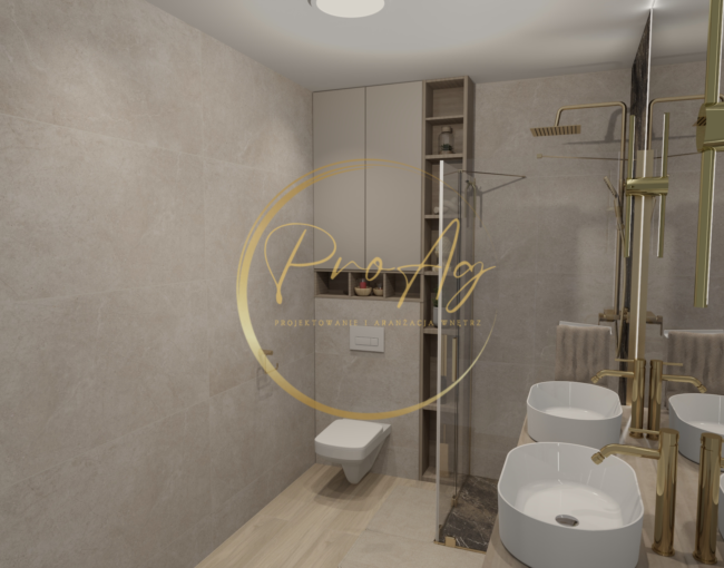 Dom dla Młodej Pary - Łazienka 1 - proagdesign