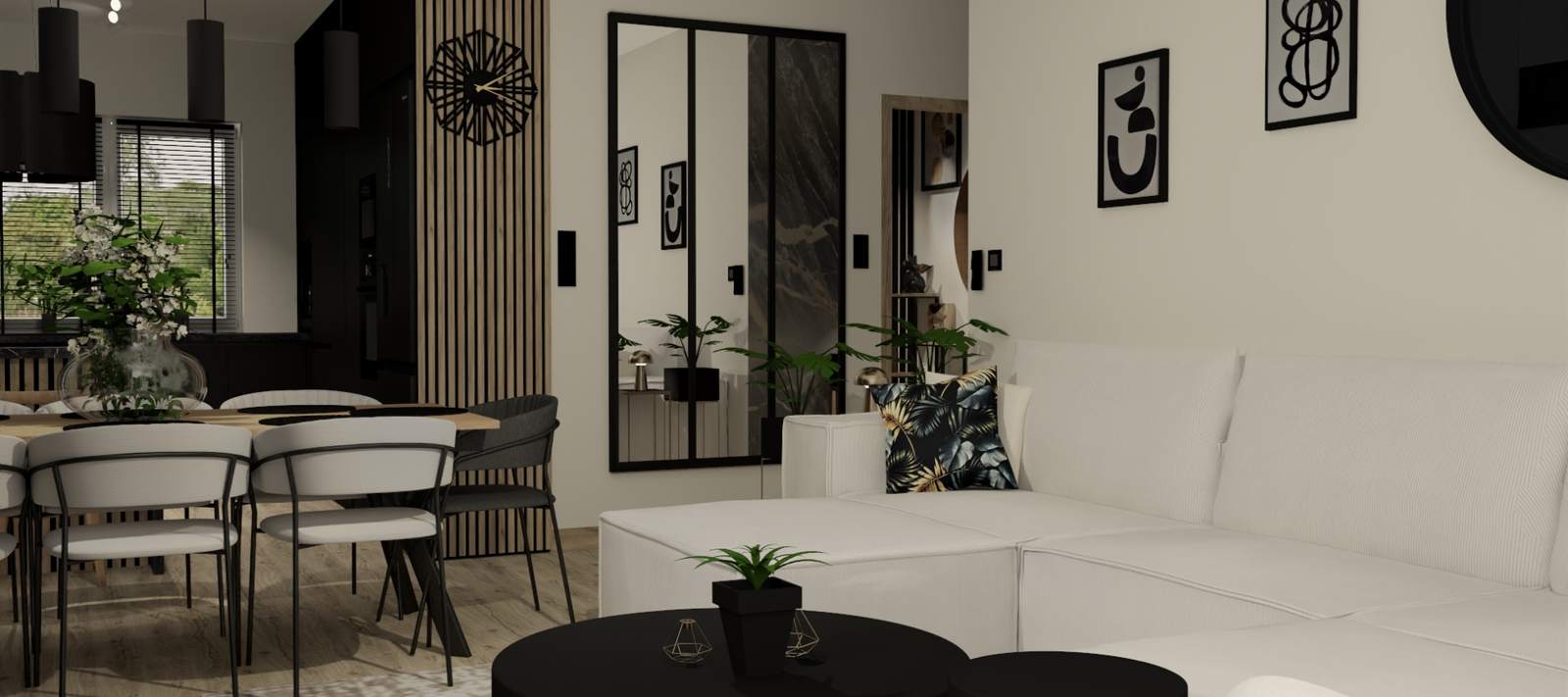 Salon + jadalnia + kuchnia - proagdesign - slider 2